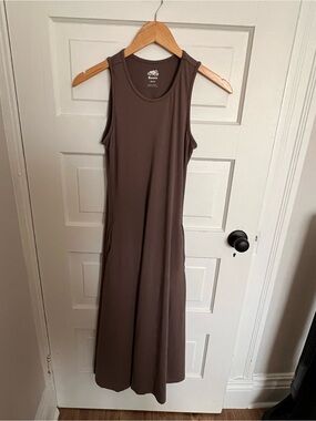 Roots Sleeveless Maxi Dress in Brown